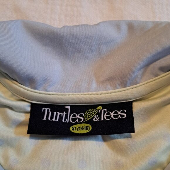Turtles & Tees girls size XL or 14/16 light blue and green girls golf wear GUC - Picture 10 of 13